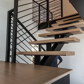 Custom floating stairs